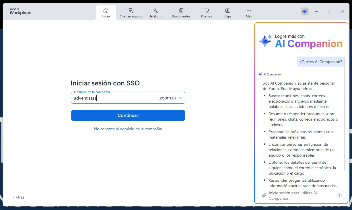 Zoom habilitado